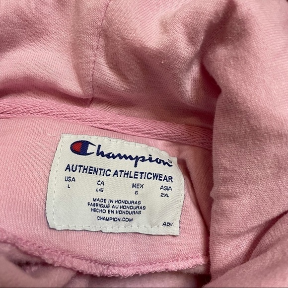 Champion Logo Hoodie Light Pink - Picture 3 of 4